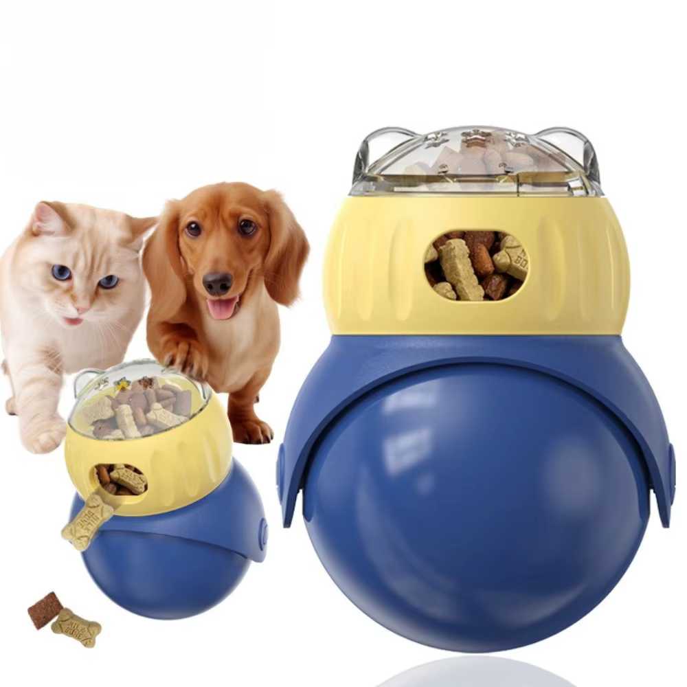 Juguetes de rompecabezas para gatos con dispensador de golosinas ajustable, bolita de enriquecimiento resistente, alimentador lento interactivo, juguetes de ejercicio y persecución — imagen 2