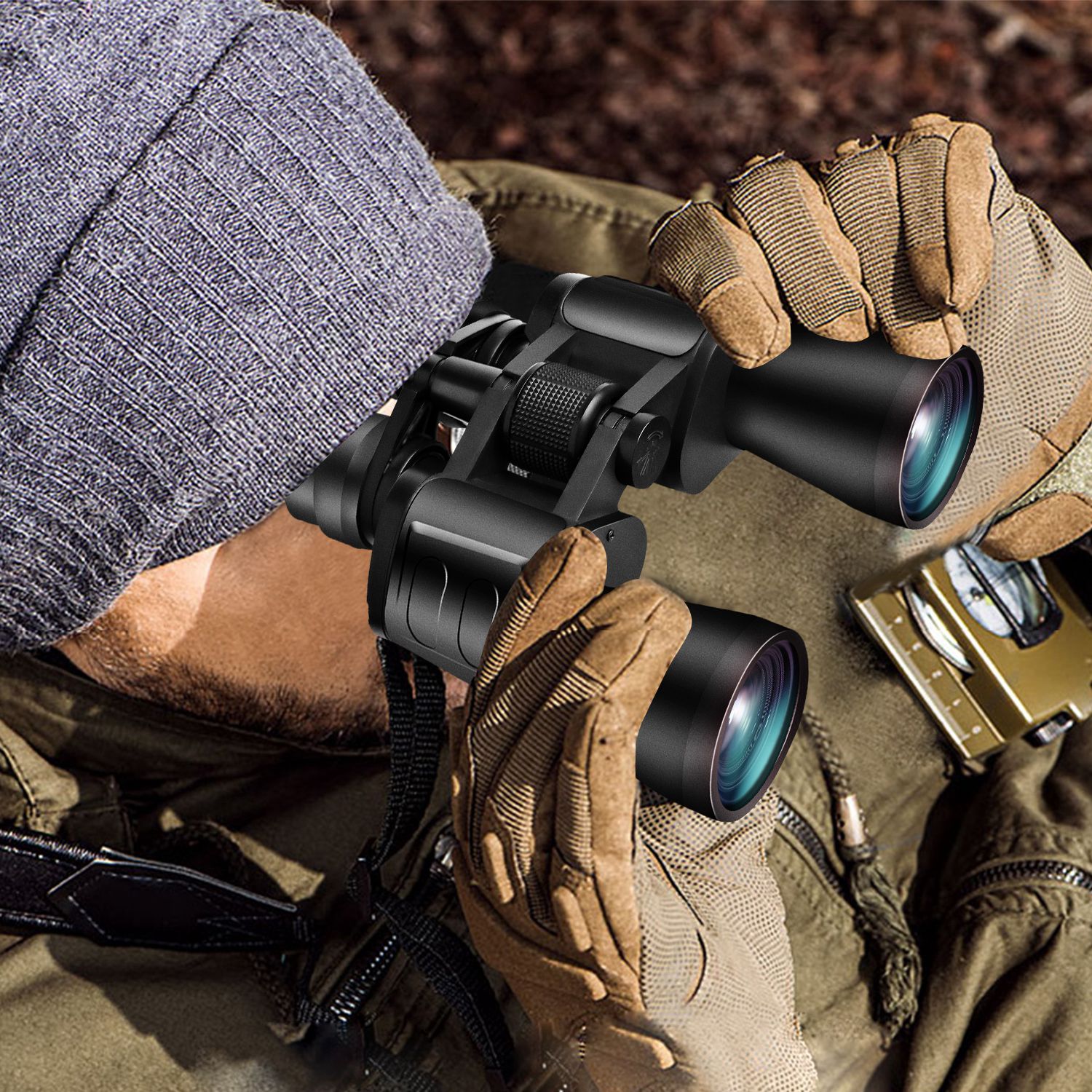 Binoculares Portátiles con Zoom y Lente FMC Visión Nocturna en Baja Luz para Observación de Aves, Caza, Eventos Deportivos y Conciertos, para Adultos y Niños — imagen 11