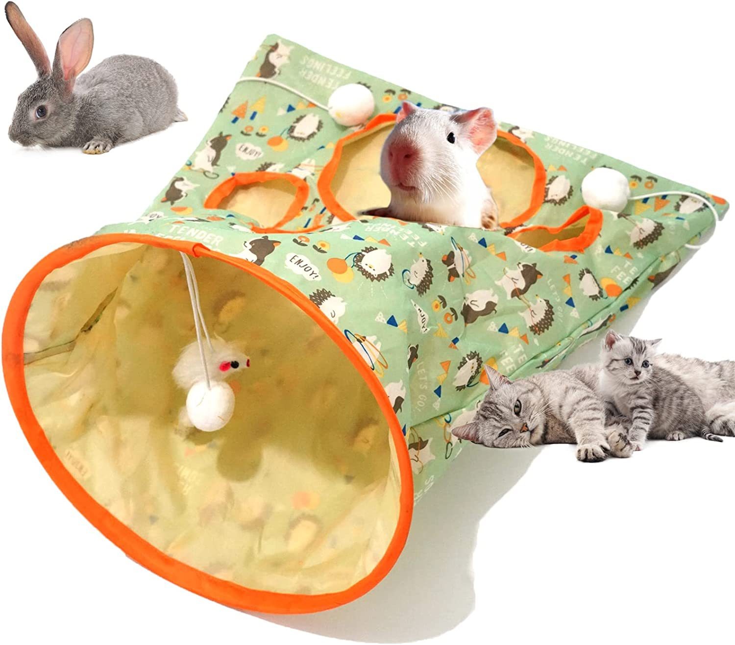 New Cat Drill Bag Cat Tunnel Earth Rolling Dragon With Noise Paper Cat Drill Hole Cat Interactive Play Cat Toy — image 6