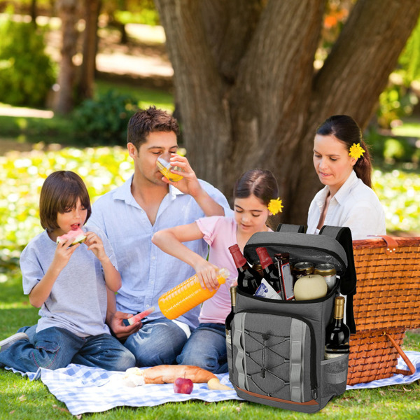 Mochila Refrigerada 36 Cán Leakproof Mochila Refrigerada Con 25L-6.6Gal Para Pícnic, Camping, Playa, Senderismo, Pesca y Viaje — imagen 2