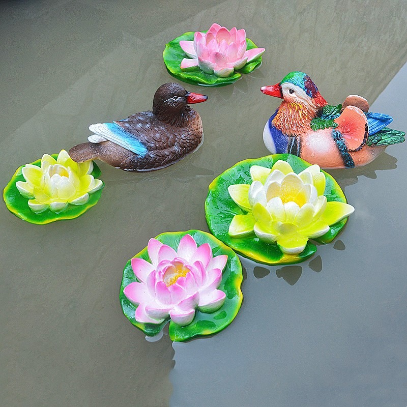 Floating Mandarin Duck Landscape Resin Decoration — image 8