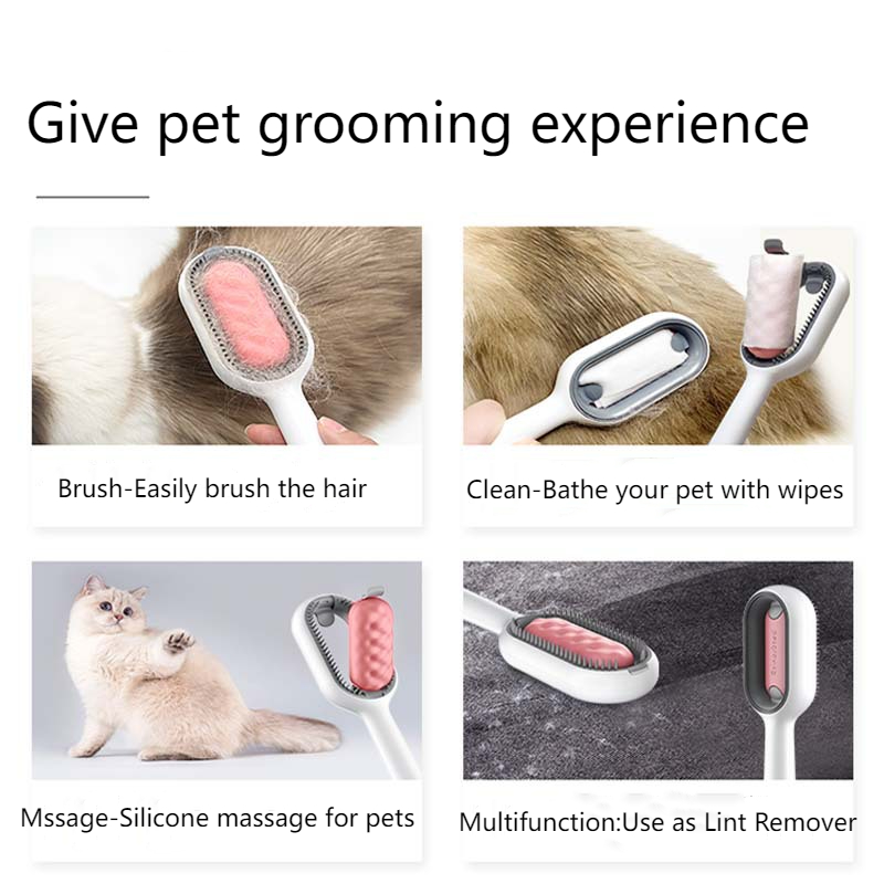 Pet Cleaning And Hair Removal Comb Cat Comb To Remove Floating Hair Pet Comb Brush Disposable Wipes For Long Hair And Short Hair — image 5
