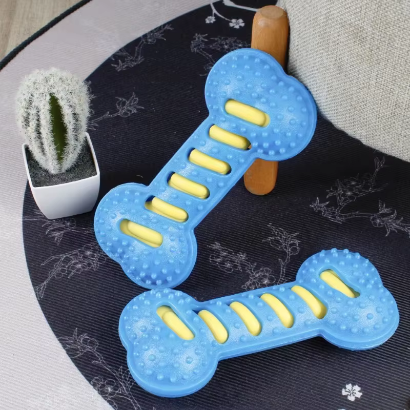 Pet Dog Chew Toys Rubber Bone Toy Bite Resistant Puppy Interactive Stick Puppy Chewing Toy Squeaky Interactive Dog Toys — image 4