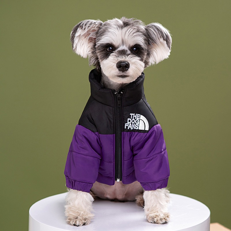 Ropa de perro de moda marca tendencia, chaqueta de invierno impermeable y cálido para perros, con capucha, tallas mediana y grande — imagen 2