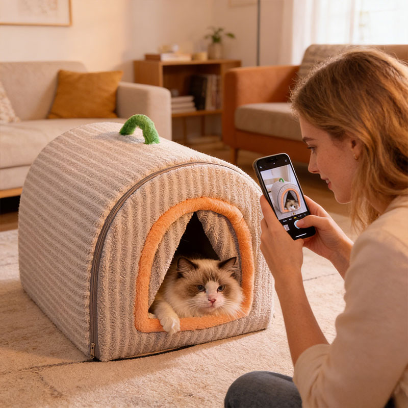 Multifunctional Pet House: Heated Winter Tent Bed for Cats & Large Dogs with Storage Drawers & Washable Cushion — image 6