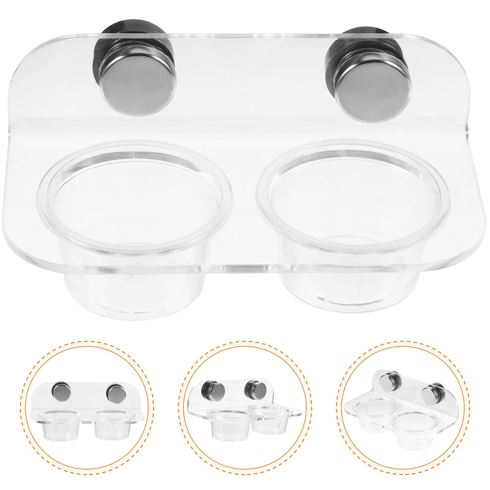 Comedero Magnético Para Reptiles, Tazón Transparente y Duradero de Agua y Alimento Para Geckos y Lagartijas, Herramienta de Alimentación Para Mascotas Reptiles — imagen 1