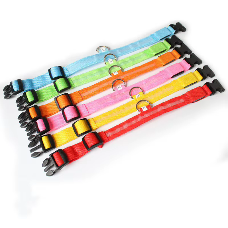 Nylon LED Pet Dog Collar, Night Safety Flashing Glow In The Dark Dog Leash, Dogs Luminous Fluorescent Collars Pet Supplies 4.7 — image 3