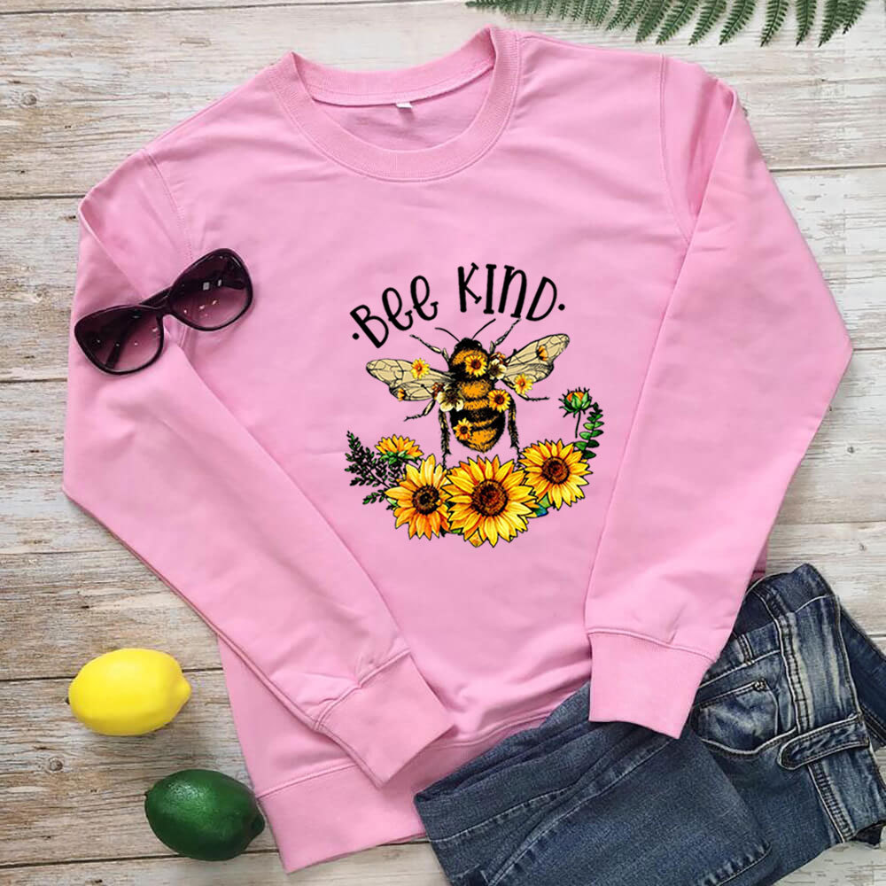 Bee colored printed hoodie — image 3