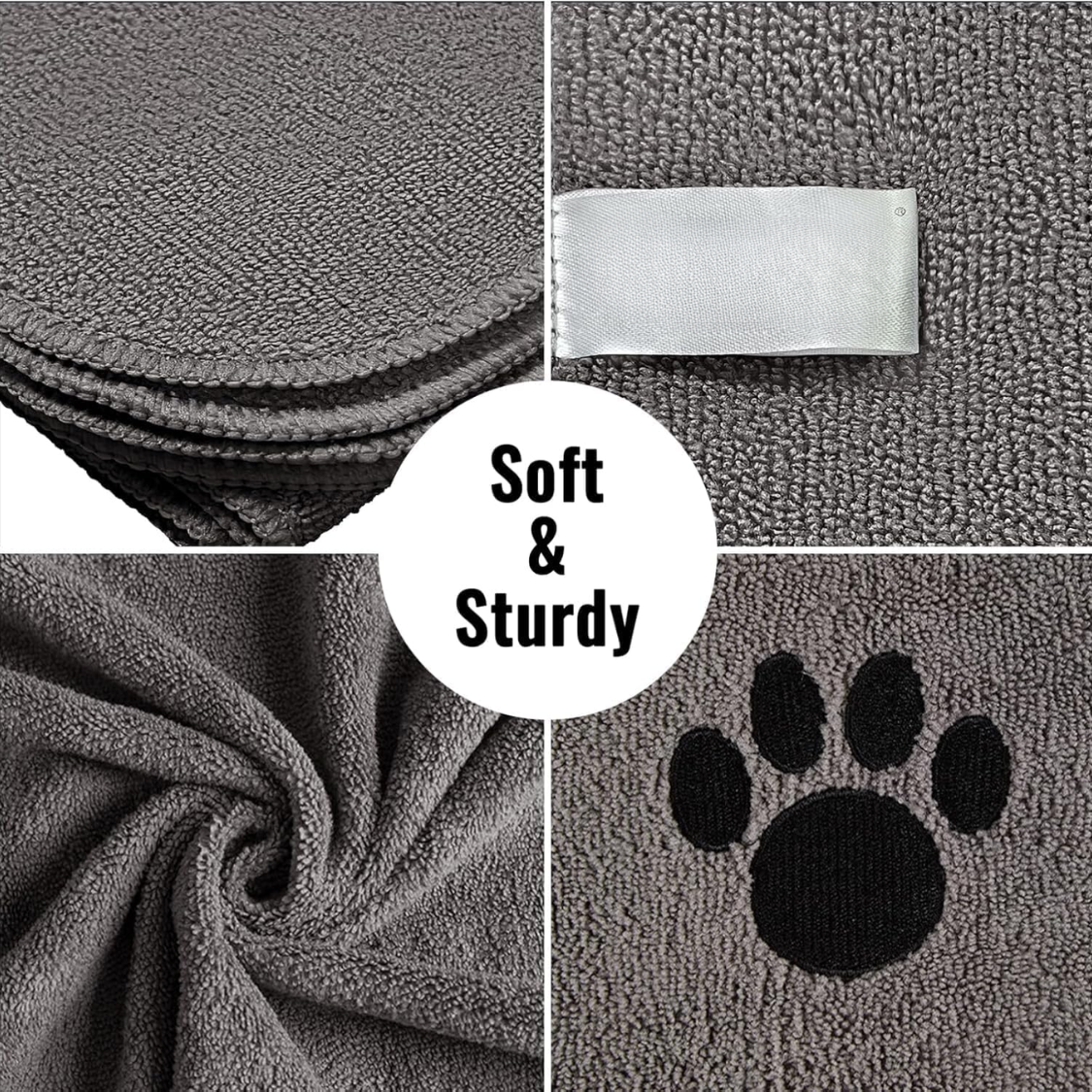 Paquete de 2 Toallas de Microfibra Para Secar Perros, Toallas Súper Absorbentes y Suaves Para Perros o Gatos — imagen 6