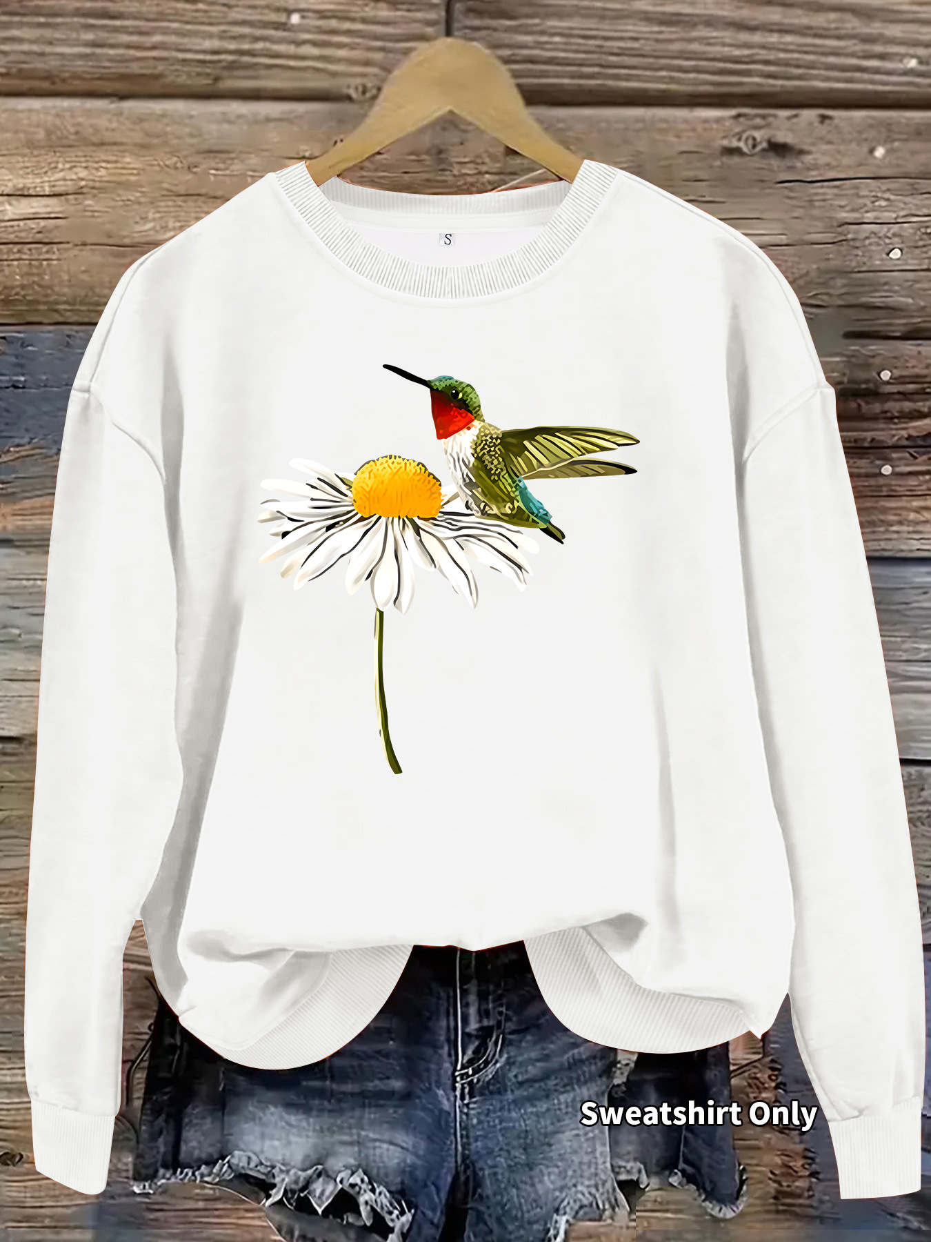 Daisy and Hummingbird Printed Hoodie — image 7