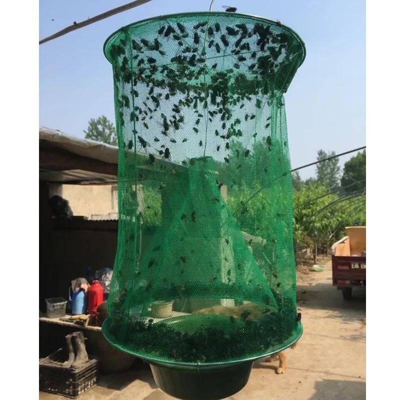 Cazador de Moscas Reutilizable Suspendido Asesino de Insectos Reductor de Plagas Cámaras de Trampa Atraído por Moscas Jaula de Malla para Patio y Hogar — imagen 4