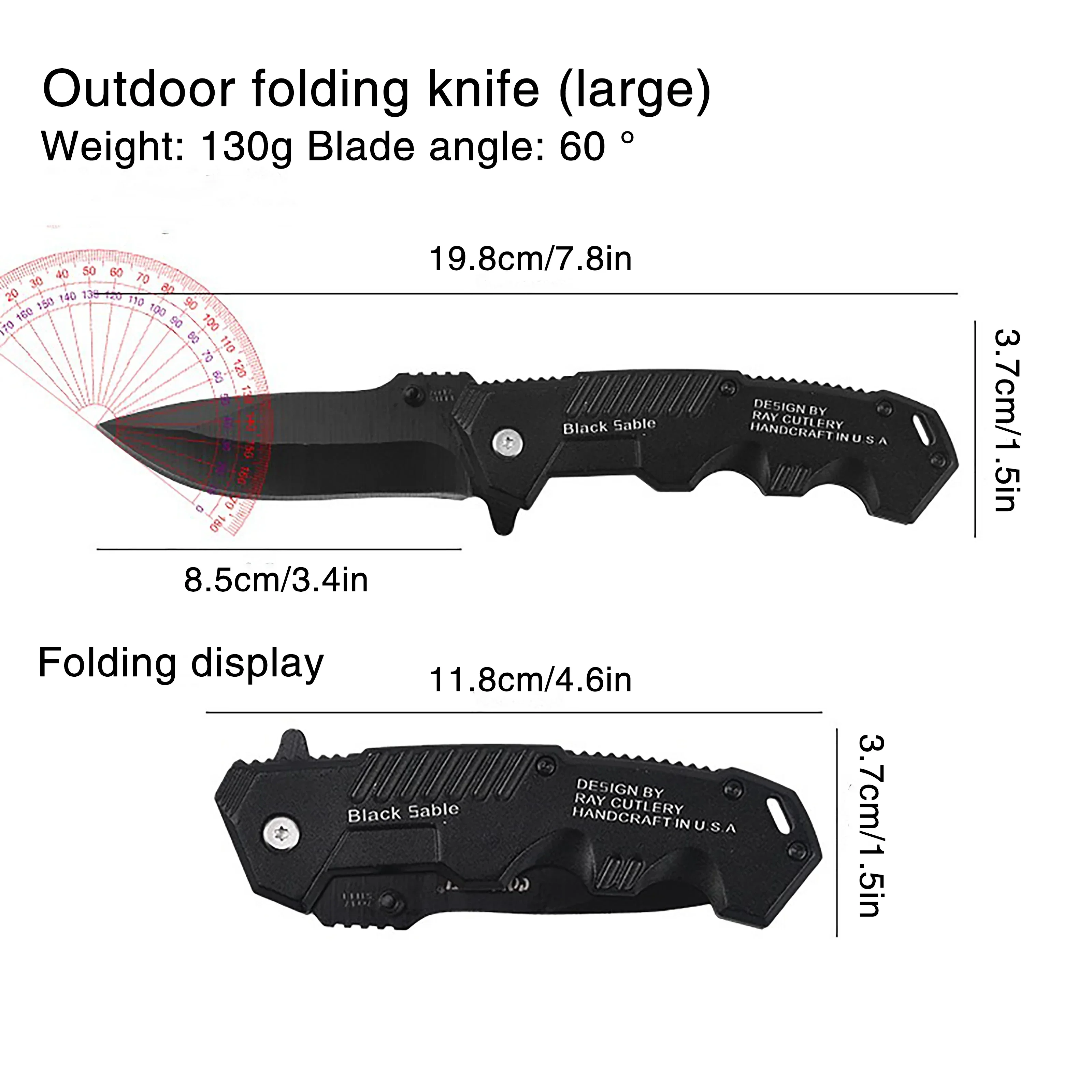 Portable Multifunctional Folding Survival Knife with Sharp Pocket Knife Suitable for Outdoor Camping and Wilderness Survival — image 2