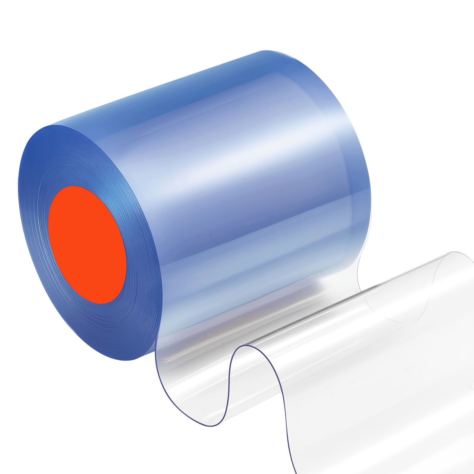 Clear PVC Strip Curtain, 50 Ft Length X 8 In Width, Plastic Door Strip Bulk Roll, Walk In Freezer Cooler Curtain Strips For Doorways Of Supermarket, Garage, Warehouse, Barn, Pet Animal House — image 1
