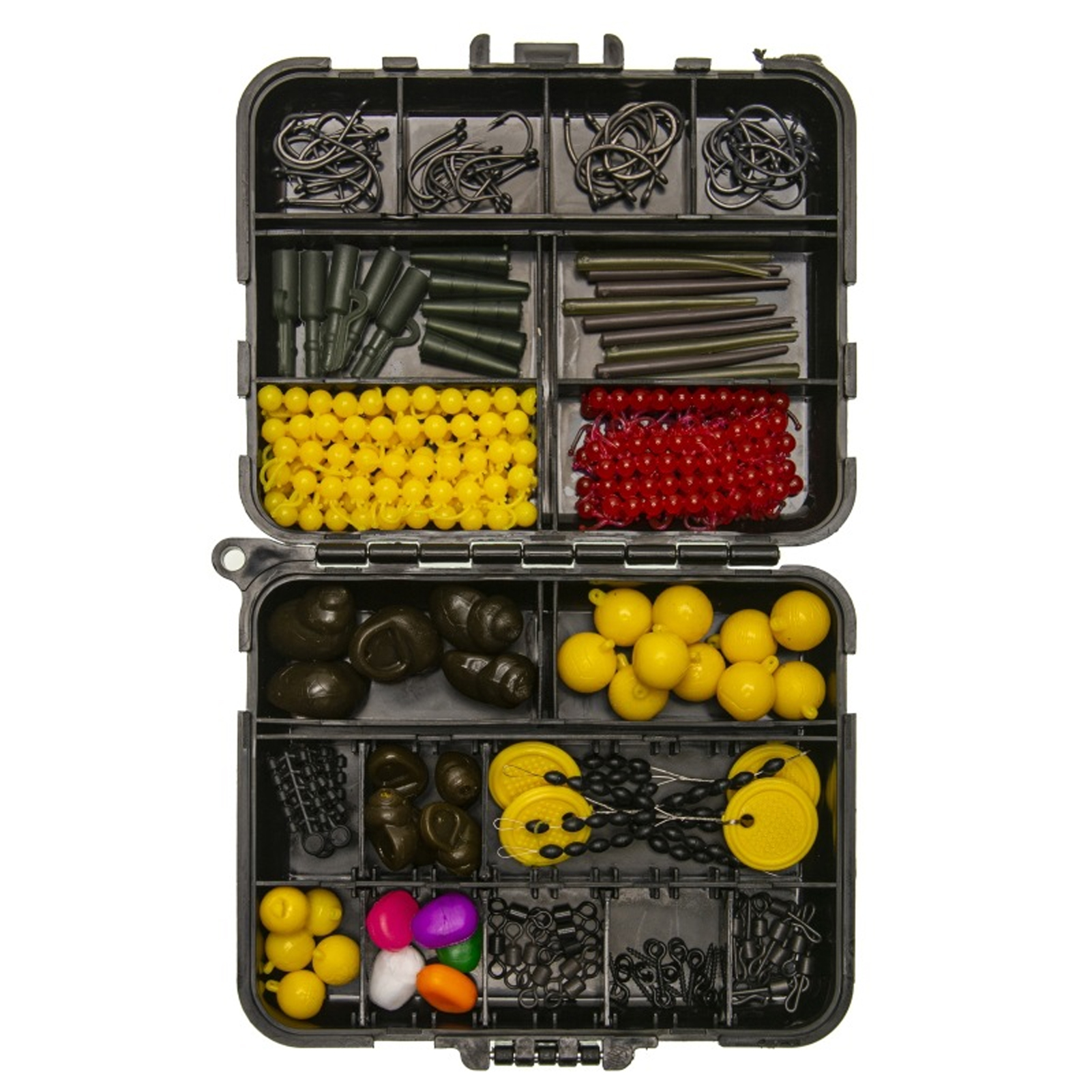 Kit de Equipo de Pesca de Carpa 328 Piezas, Caja de Aparejos con Giratorios, Flotadores para Carnada, Agujas de Pesca y Accesorios — imagen 1
