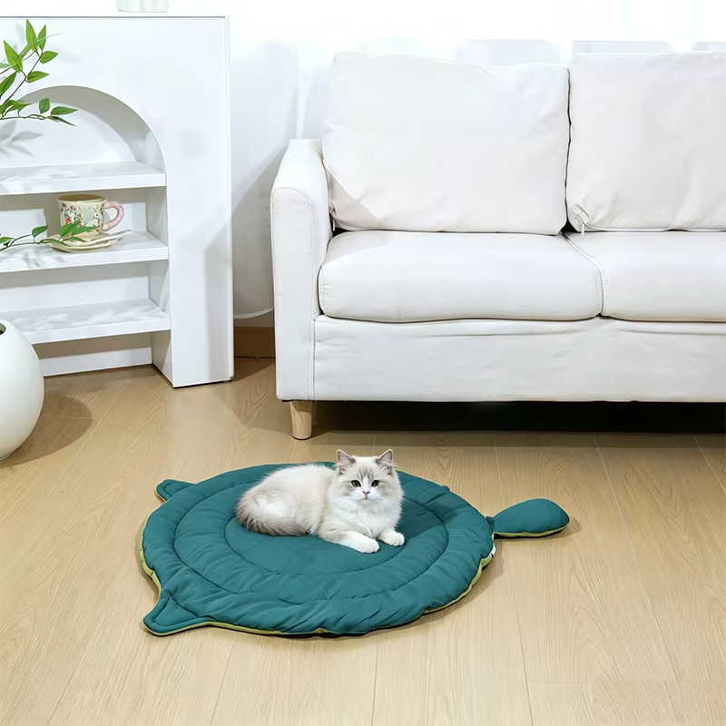 Dog Bed Mat for Sleeping, Big Face Cat Style Cat Bed Pad for All Seasons, Soft Breathable Washable Pet Cushion for Cats Dogs — image 1