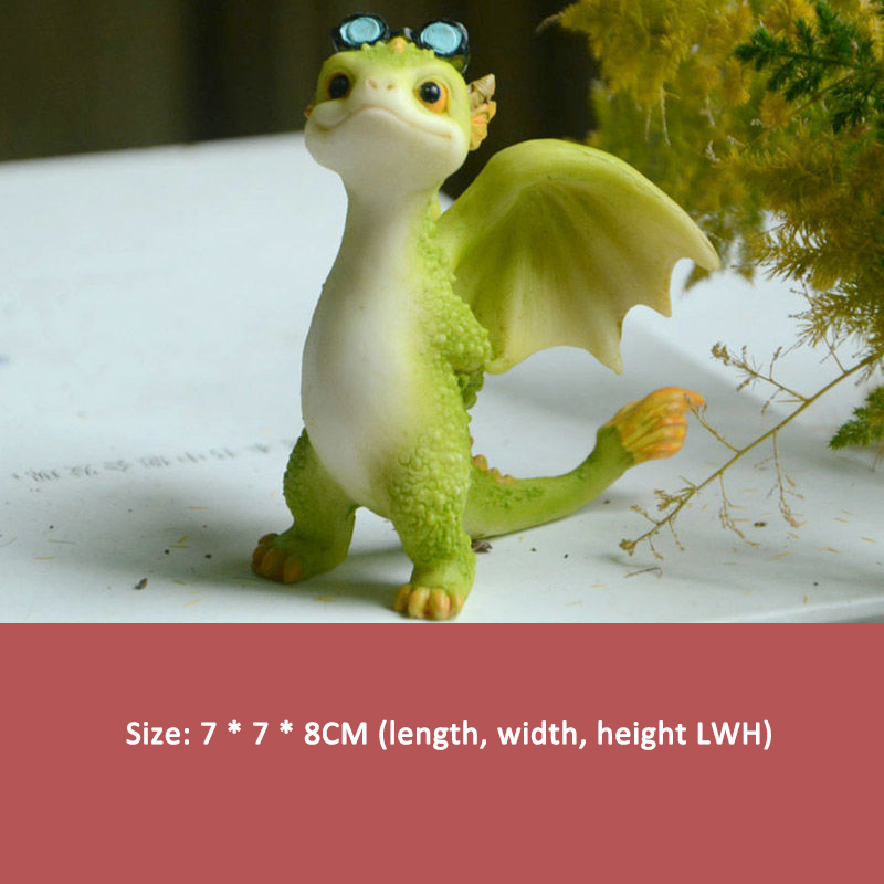 Muñeca de Dragón Cómico en Resina, Decoración de Animales Realista para Interiores — imagen 7