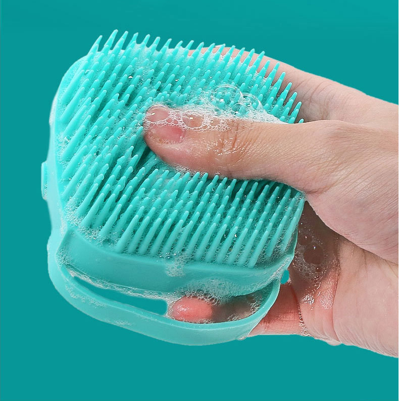 Pet Massage Brush Silicone Bath Brush Back Towel Bath Shampoo Brush — image 2