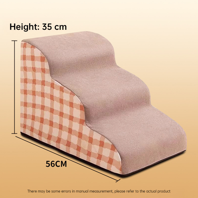 Escalera/Rampa para Mascotas de 2/3/4 Escalones: Espuma Viscoelástica Antideslizante y Lavable, Desmontable, Multiusos para Perros y Gatos — imagen 5