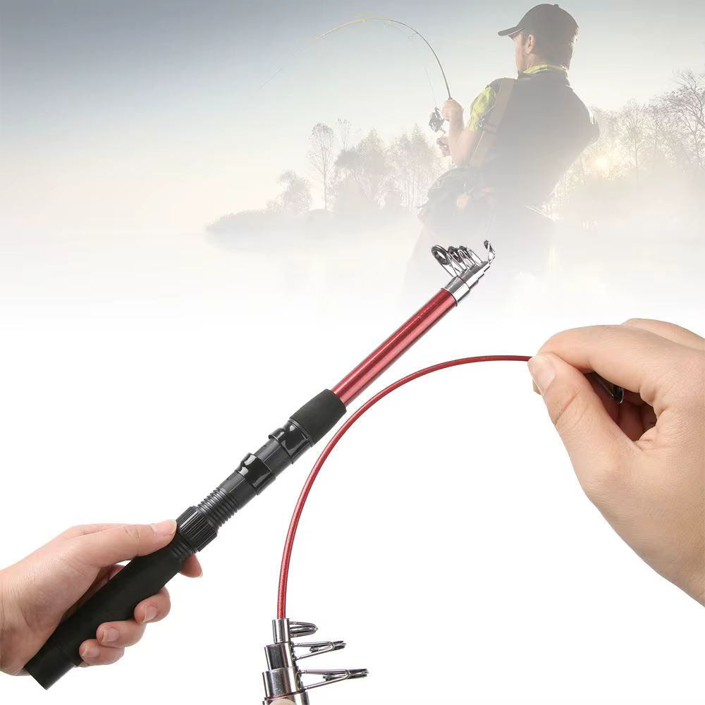 Herramientas de Pesca 1.5-3.0m, Caña de Mar de Fibra de Vidrio Para Exteriores, Caña de Pescar Telescópica — imagen 6
