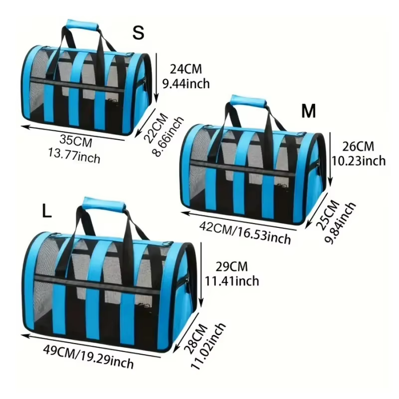 Ventilated Pet Carrier for Cats and Dogs - Lightweight and Durable with Secure Zipper - Great for Travel, Hiking and Outdoor — image 2