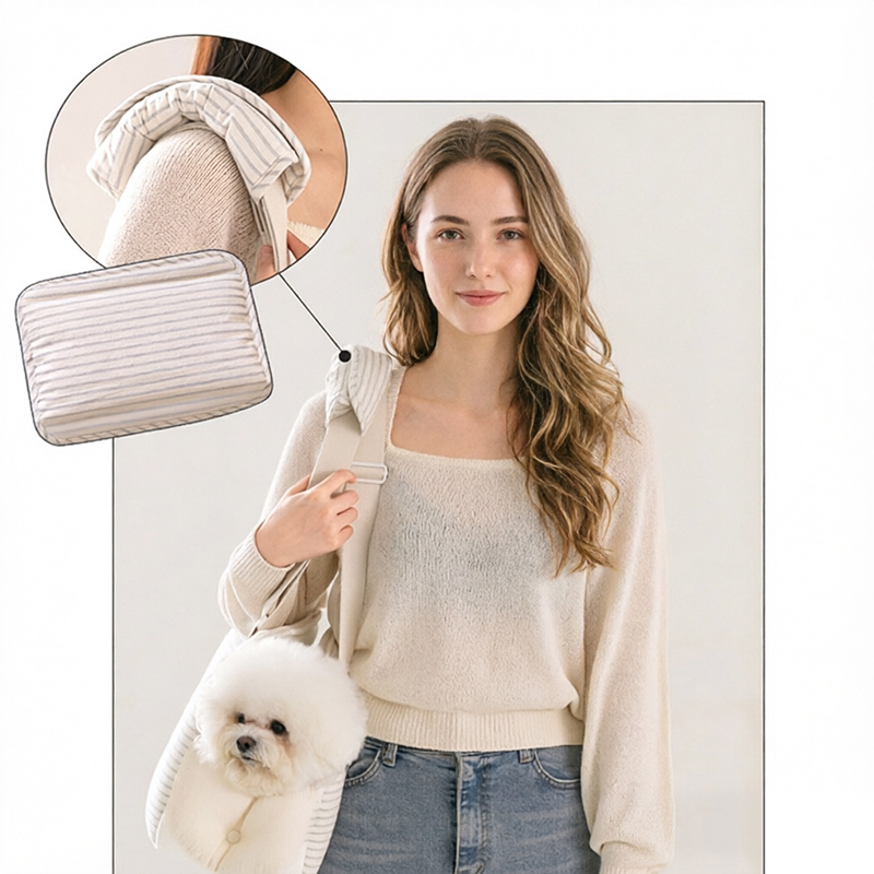 Winter Warm Cat Carrier | Large Capacity Breathable Shoulder Pet Bag for Cold Weather Travel — image 7