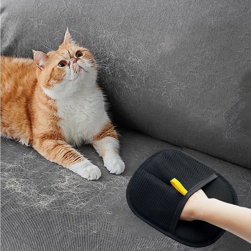 Pet Static Hair Removal Glove Double-Sided Brush Hair Remover Sticky Hair Remover Cat Hair Glove Dog Hair Comb — image 4