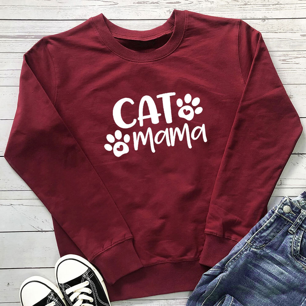 Cat Mama lettering cat print — image 8