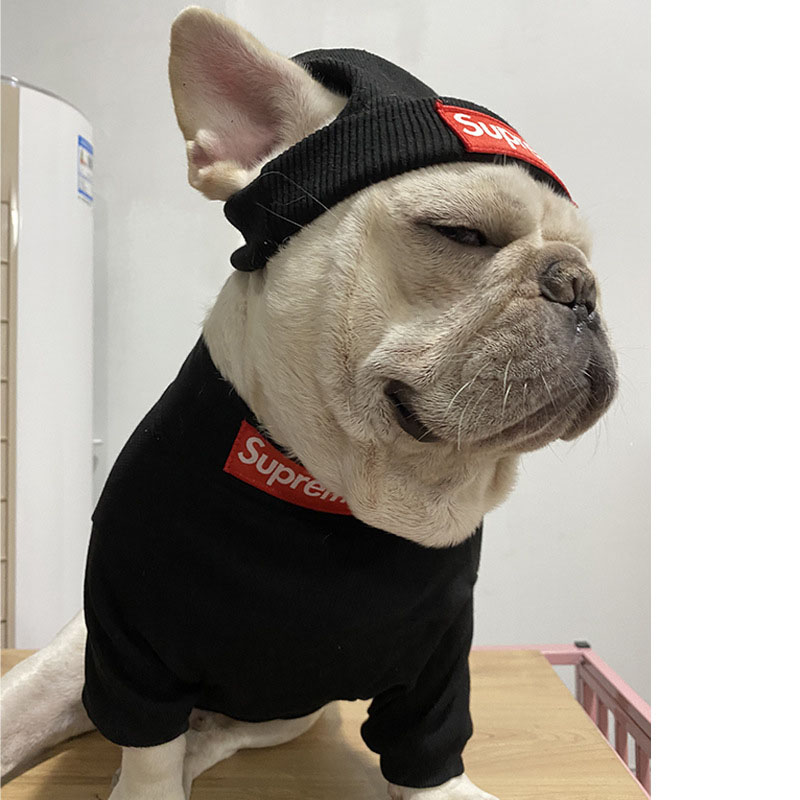 Pet Clothing Trendy Brand Street Dog Clothes Fighting Teddy Schnauzer Bottom Coat Hat Set — image 6