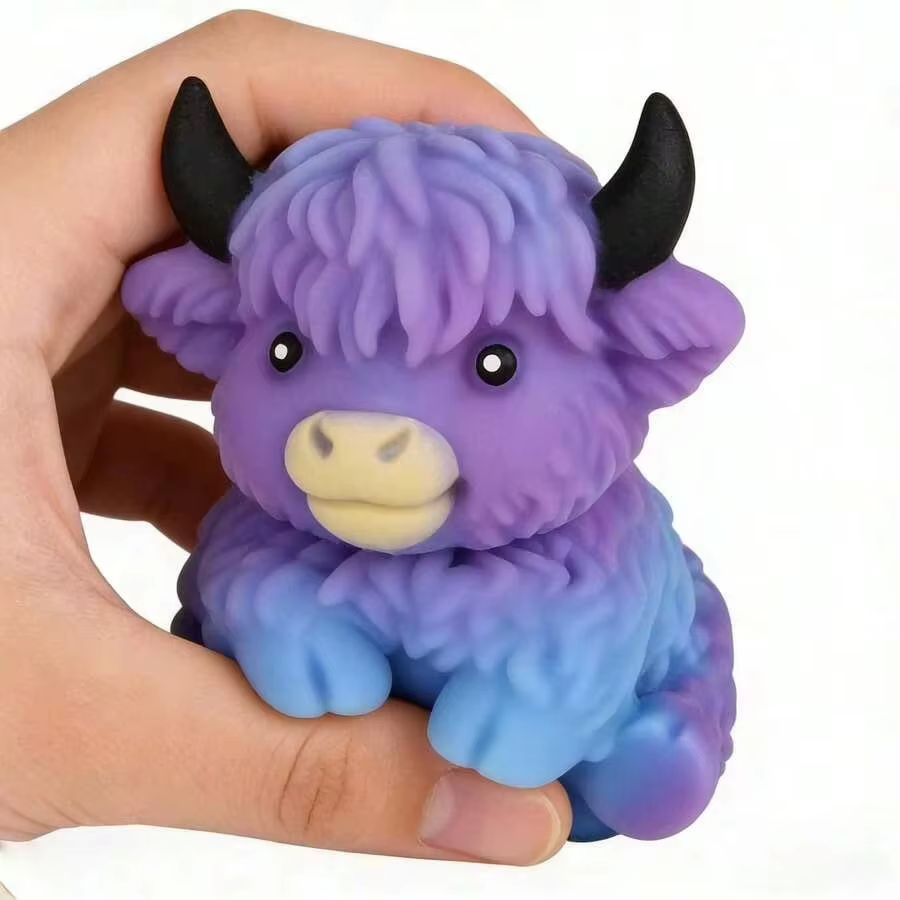 Scottish Highland Cow Squishy Slow Rebound Anxiety Relief Fidget Toy, Squishy Toys, Kid Toys, Juegos Para Niños, Cheese Squishy — image 6
