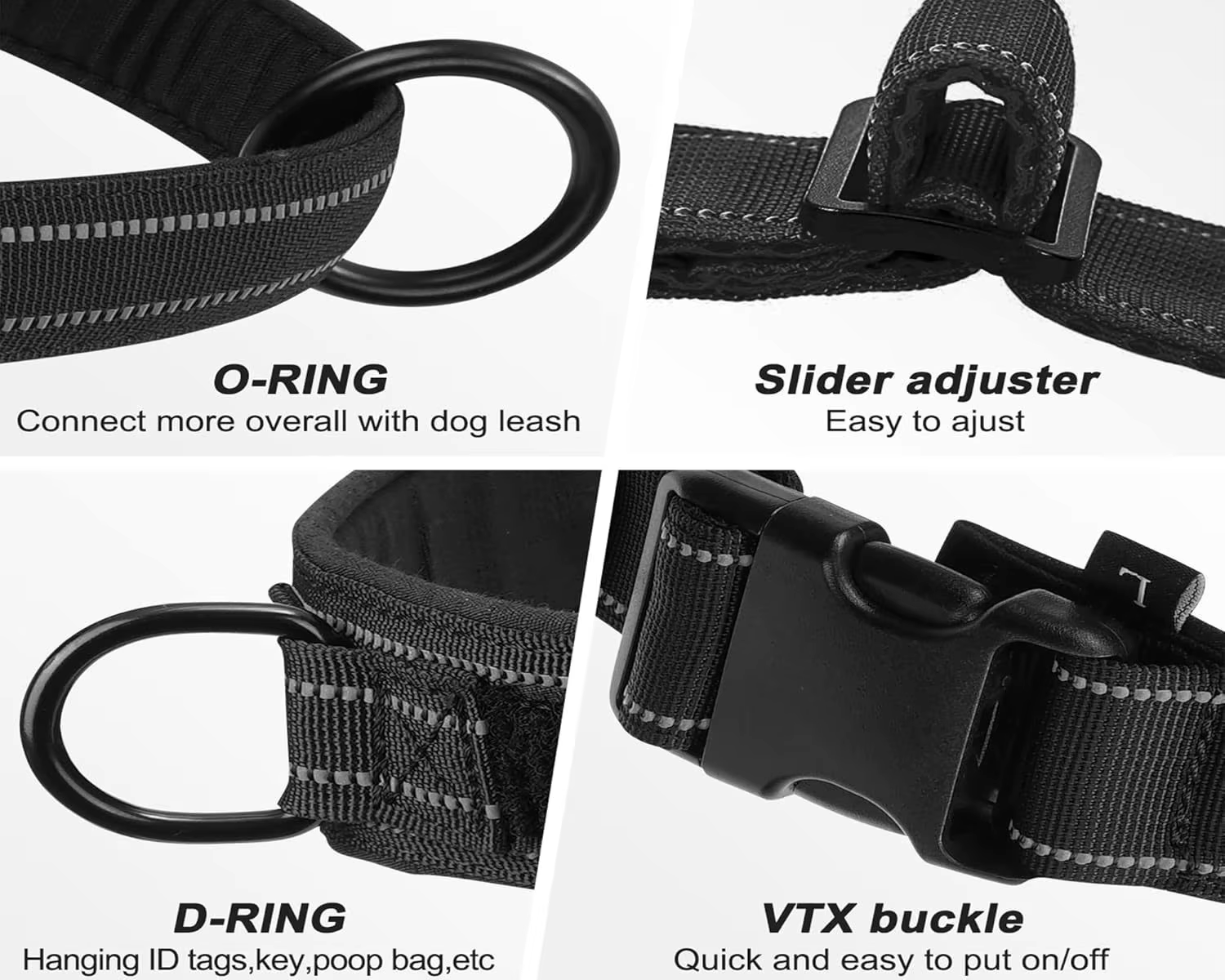 Tactical No-Pull Dog Harness for Large Breed: Heavy-Duty Vest with Reflective Strip, Adjustable & Padded for Control and Pullers — image 5