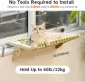 Mewoofun Cat Hammock One-Step Sliding Clamping Slot Adjustment Cat Window Hammock with Removable Covers 15kg Pet Accessories — image 10