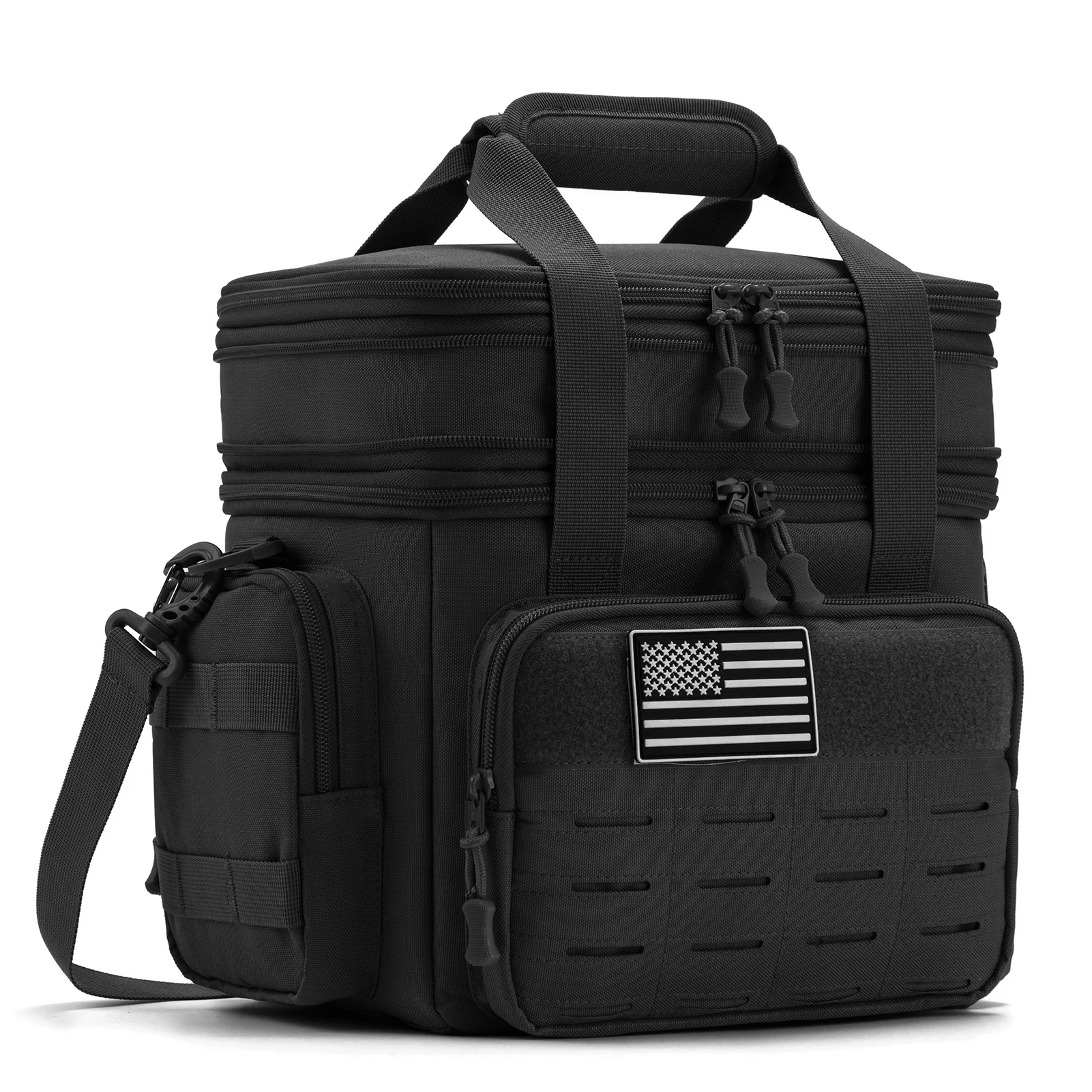 Tactical Lunch Box for Men Expandable Heavy Duty Insulated Cooler Bag Leakproof Thermal Bag Work Camping Outdoor Picnic