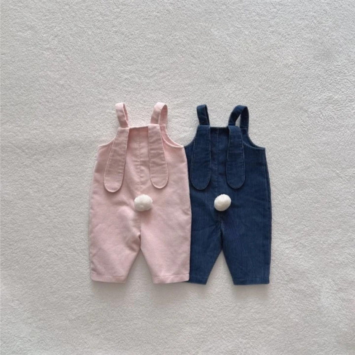 Baby Rabbit Ears Large Pocket Sleeveless Romper Baby Corduroy Overalls Bodysuit — image 5