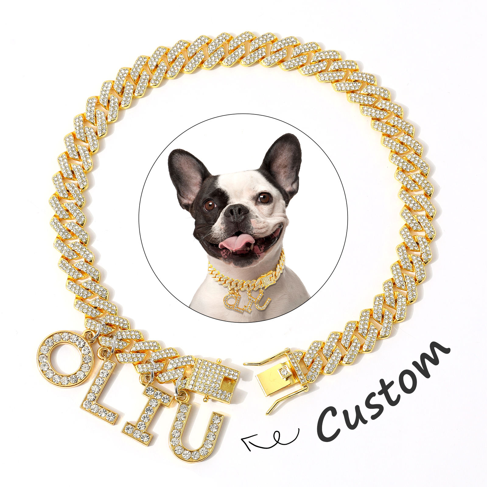 Collar de Caminata para Perros en Aleación de Luxe con Leña de Fuego — imagen 4
