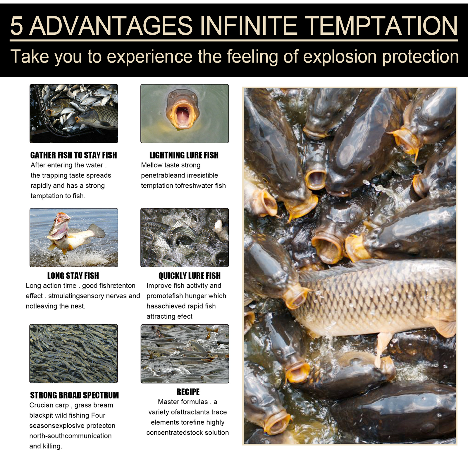 Yegbong Fish Attractor, Carp Eel Grass Carp Tilapia And Bighead Fishing Medicine Bait Fish Lure Fish Agent — image 4