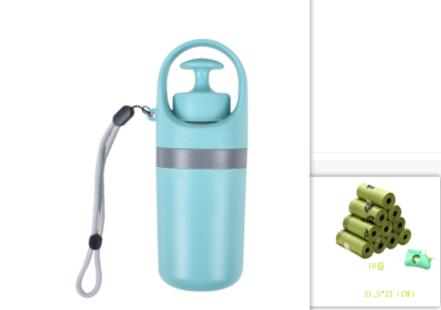 Soplador Portátil Ligero de Heces Caninas con Dispensador Integrado de Bolsas para Recoger Excrementos de Perros con Ganchos de 8 Patas — imagen 20
