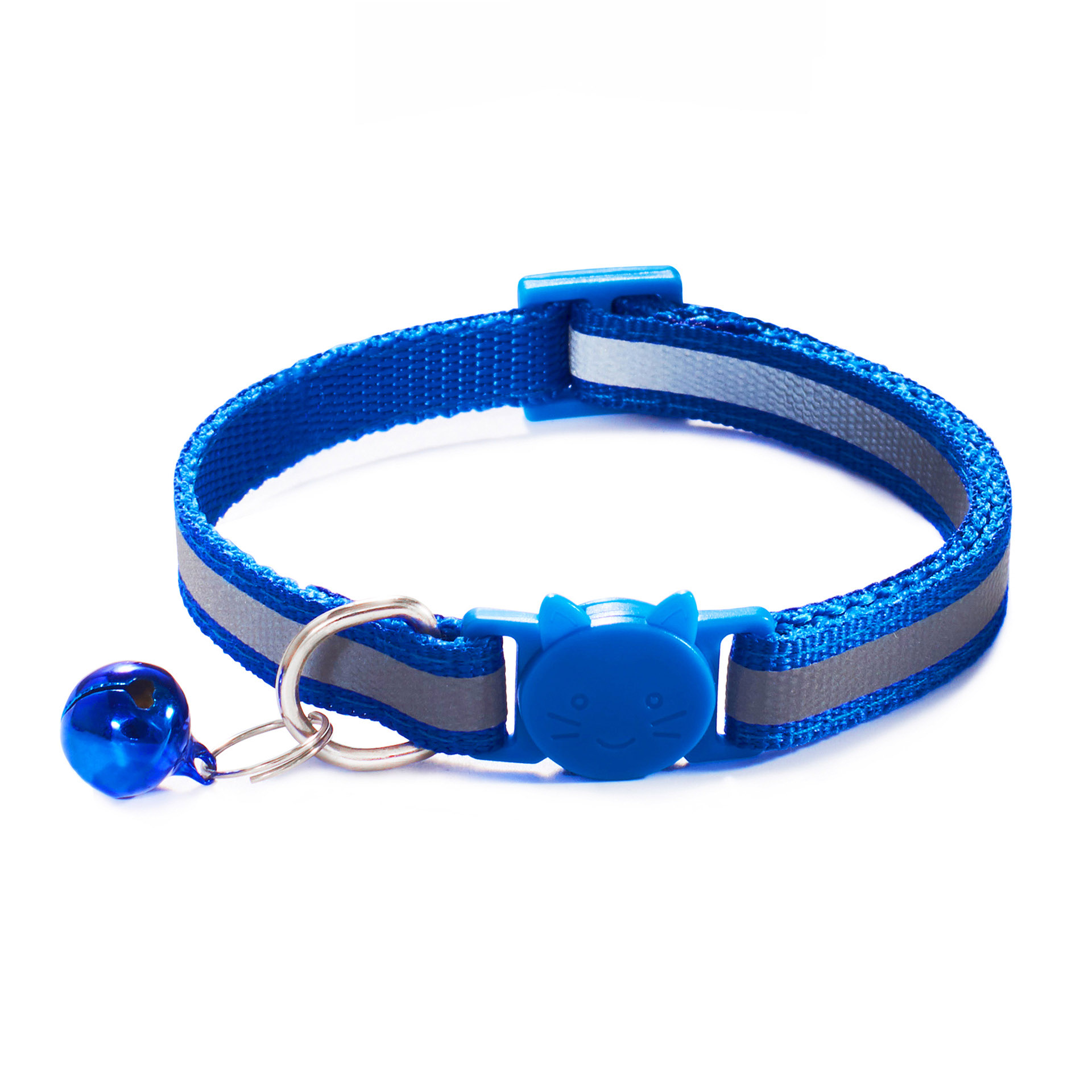 1.0 Colorful Reflective Cat Head Safety Clasp Collar Cat Collar Pet Cat Bell — image 12