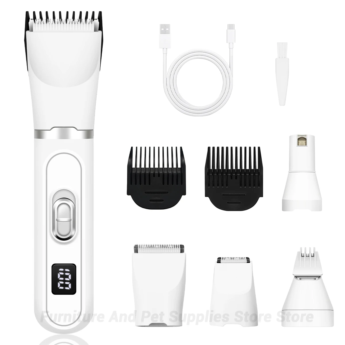 4-In-1 Pet Grooming And Care Set 4Different Blades Pet Hair Shaver Low Noise Pet Clippers Rechargeable Cordless Safe Dog Trimmer — image 1