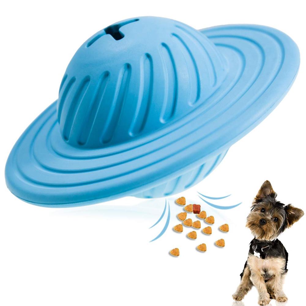 New Dog Toy Ball Pet Supplies Tooth Grinding Toy Natural Rubber Frisbee Cat and Dog Toy Food Leakage Device — image 1