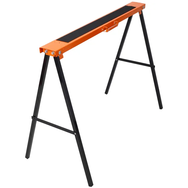 Caballetes de Corte 2 Unidades, Portátiles Plegables con Piernas Abiertas Rápidamente, Manija Práctica, Acero Pesado para Garaje, Taller, Listo para Usar, Color Naranja+Negro - No Se Apoya en Recogida Automática — imagen 2
