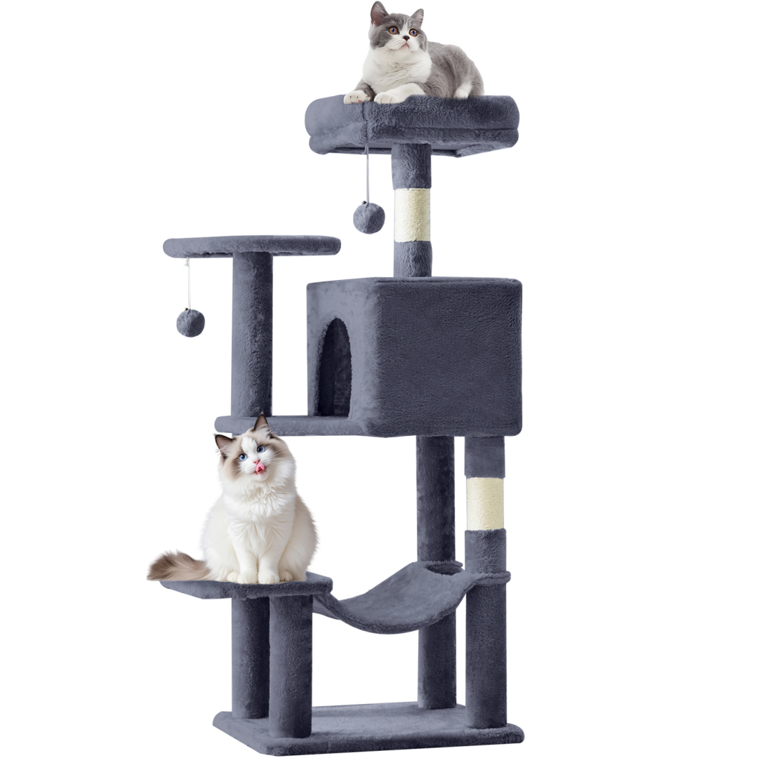 Torre para Gatos de Alto Rendimiento: Arbol Climático con Postes de Escarbar de Sisal Natural — imagen 21