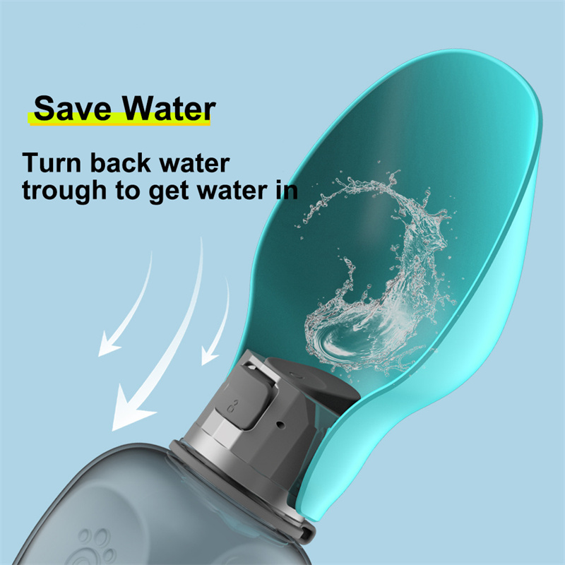 800ml Dogs Water Bottle Portable High Capacity Leakproof Pet Foldable Drinking Bowl Golden Retriever Outdoor Walking Supplies Pet Products — image 3