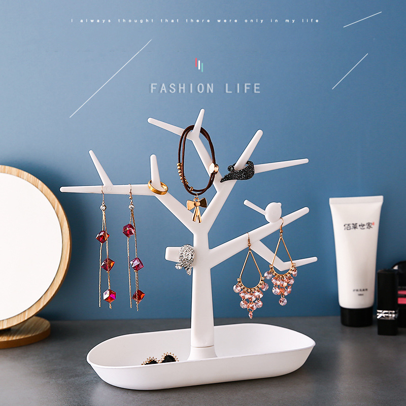 Árbol de Accesorios para Pajaros - Organizador de Joyas con Cuellos y Brotes - Soporte para Collares en Árbol - Decoración para Patio — imagen 1