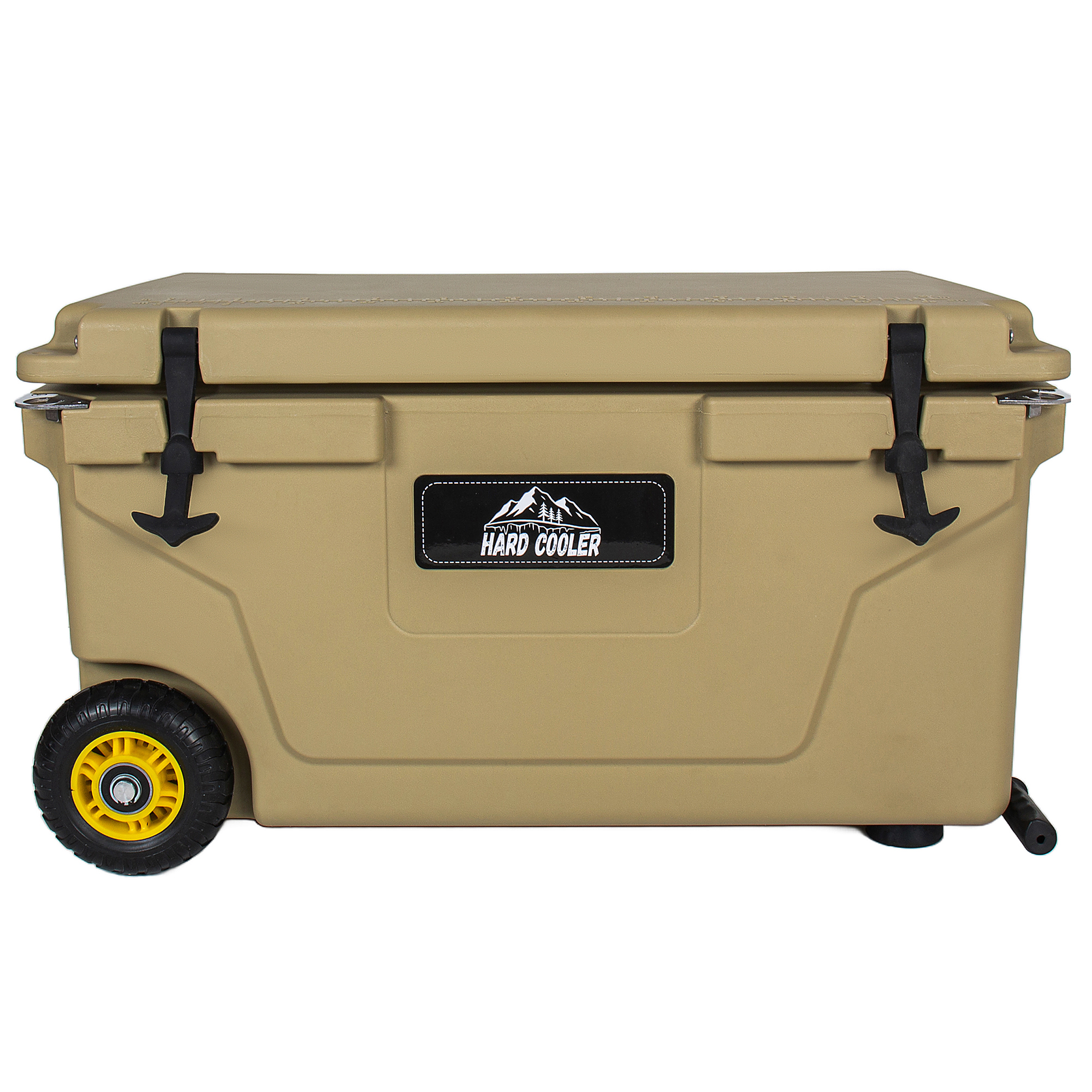 65 Quart Khaki Cooler, Ultra-Tough Hard Shell Ice Chest - Heavy-Duty Insulated Portable Cooler With 6-Day Ice Retention For Camping, Job Site, Tailgating, Beach & Fishing — imagen 1