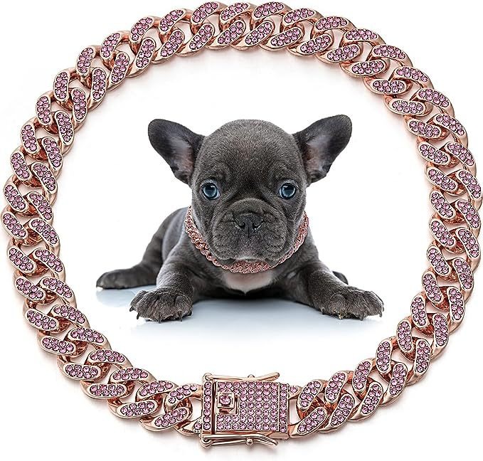 Collar de cadena cubana Hip Hop para mascotas – joyería, collar, aleación de zinc, tamaño gato y perro, accesorios — imagen 1