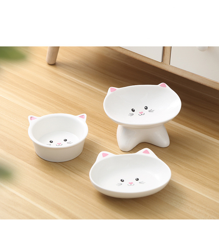 Ceramic Small Cat Face Shape Pet Food Bowl Cat Bowl Dog Bowl Universal And Easy To Clean — image 10