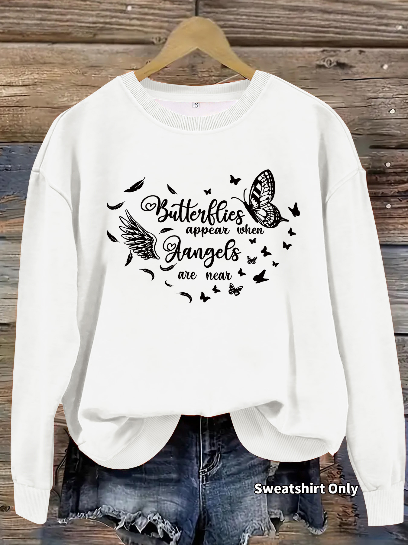Butterfly printed long sleeved hoodie — imagen 7