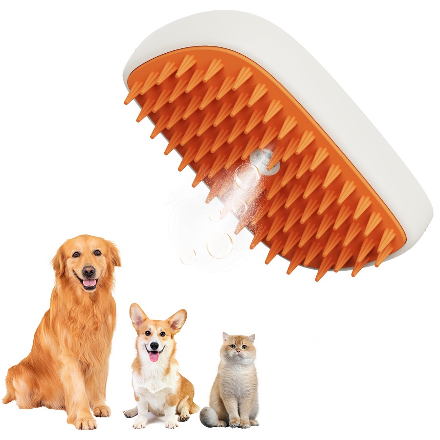 USB Rechargeable Pets Steam Brush Spray Massage Comb Pet Grooming Tools Cat Steam Comb Pet Products — image 2