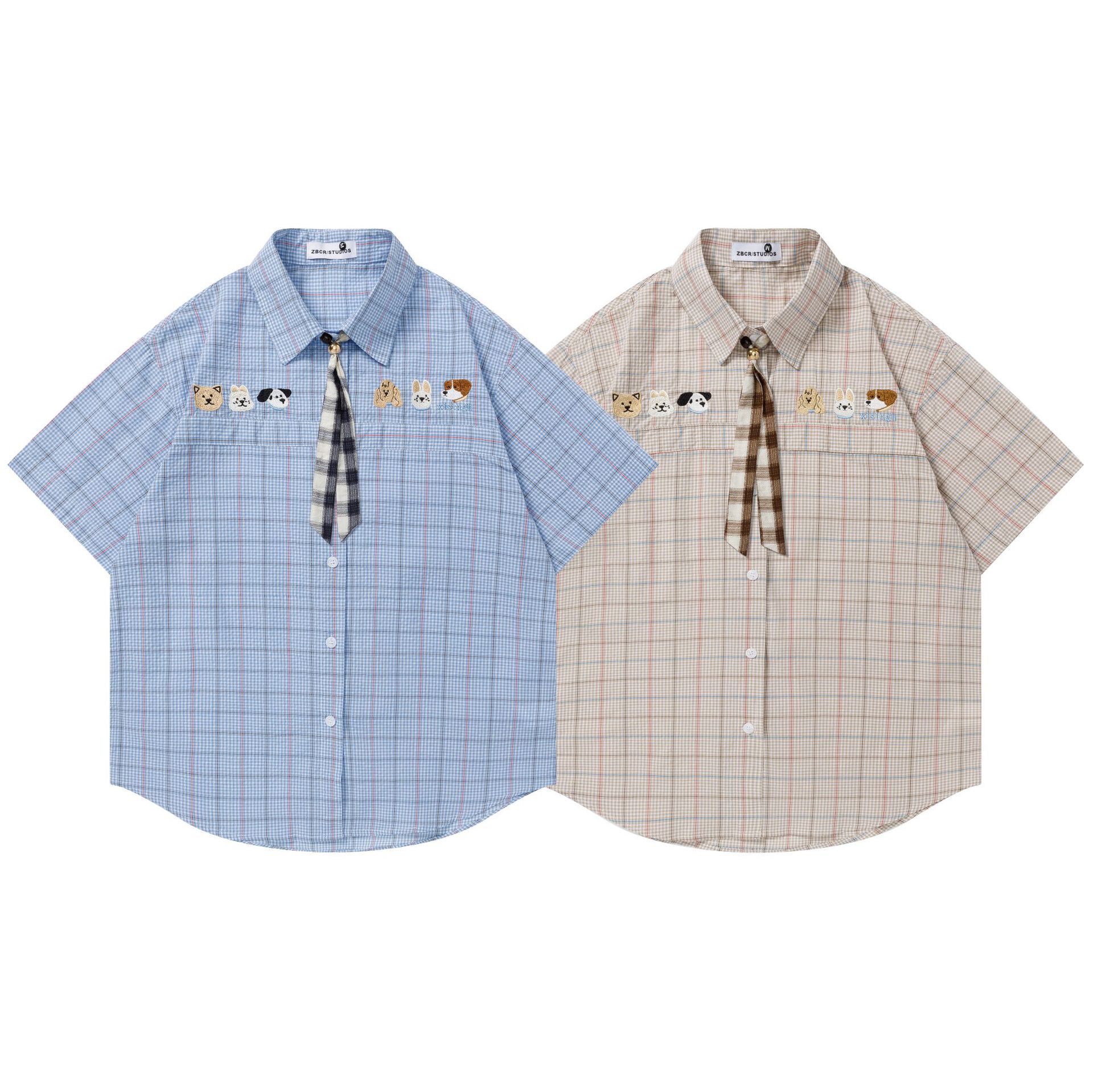 Dog Embroidered Tie Short Sleeve — image 6