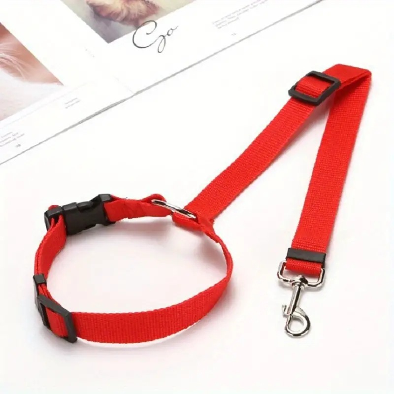 Pet Car Safety Belt Ring Dog Rear Seat Harness Adjustable Lead for Safe Travel — image 8